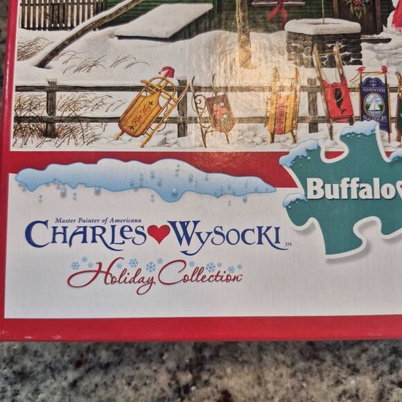 Buffalo Games Charles Wysocki Holiday Collection Cocoa Break at the Copperfields - Picture 9 of 11